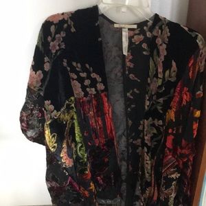 Velvet floral Kimono from Anthropologie